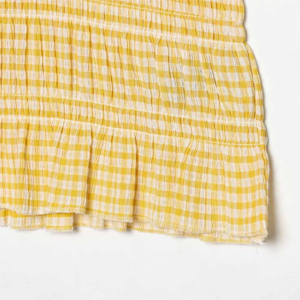 Women Elegant Blouses Summer Female Casual Plaid Sleeveless T-Shitrs Lady Street Chic Commute Tank Tops Trendy Holiday Lady Tops