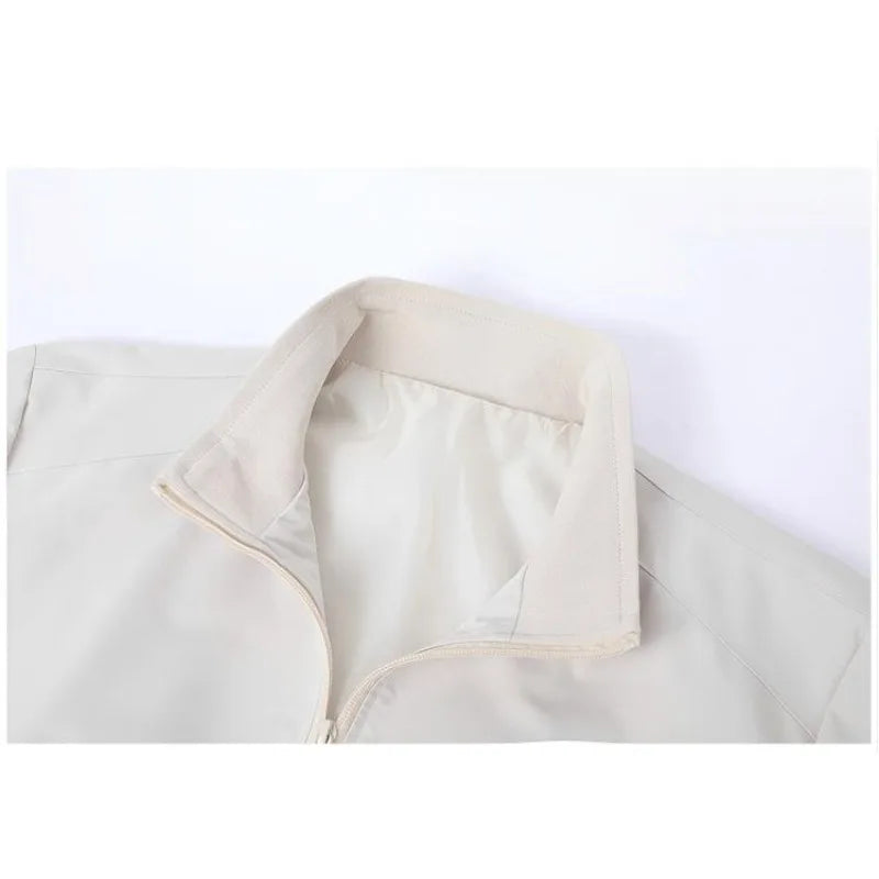 Men's Classic Business Jacket Windbreaker Zipper Jacket Turn-Down Collar Autumn Man Formal Trench Coat Spring Men Clothing