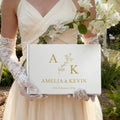 Wedding Guest Book And Photo Signature Album，Customizable with Couple'S Names And Wedding Date