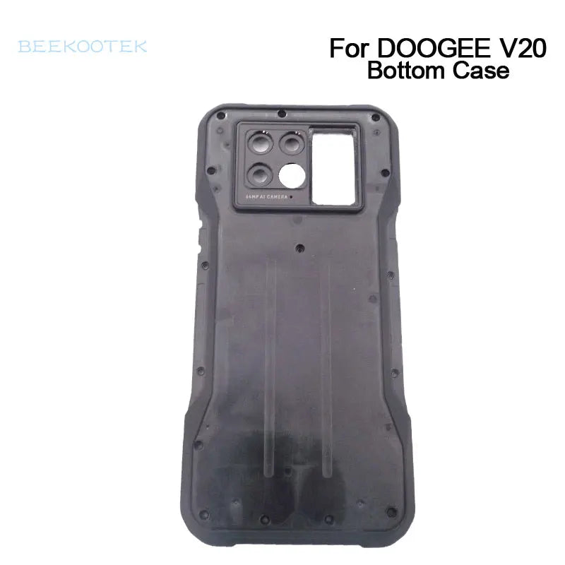 DOOGEE V20 Bottom Case New Original Moble Phone Composite Back Cover With Adhesive Replacement Accessories Parts For Doogee V20