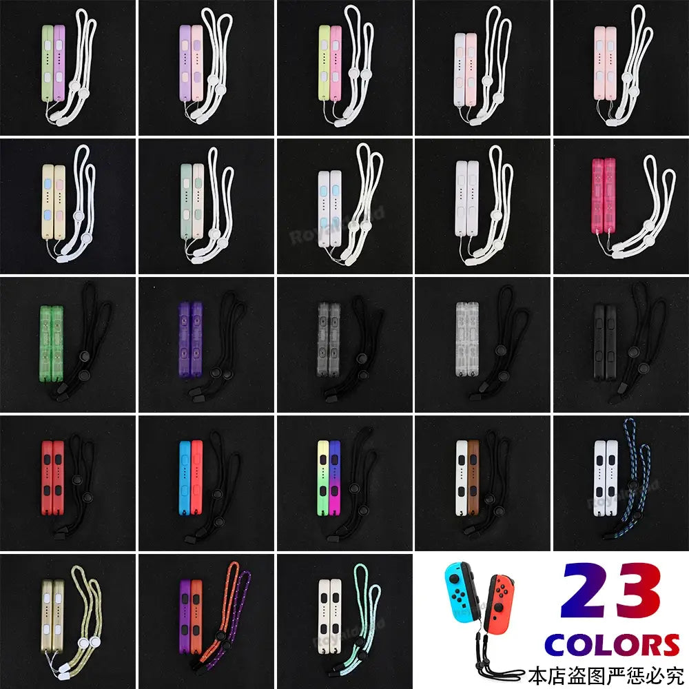 Par de correas para muñeca de silicona colorida con cuerda para la mano, para reemplazar las correas de la Nintendo Switch Joy-Con, con cubiertas de agarre a juego para un juego portátil seguro