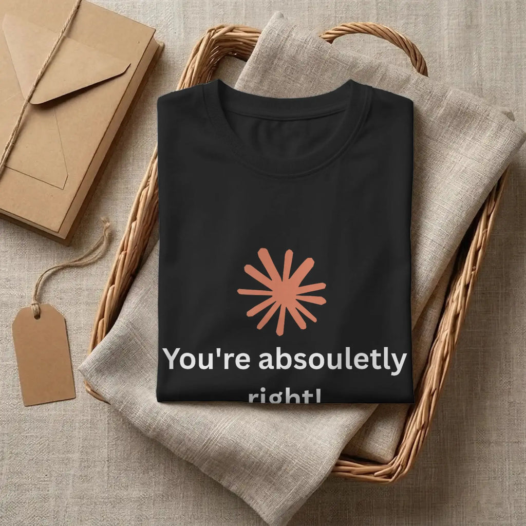 Men's You're Absolutely Right Funny T Shirts Cool Quote Pure Cotton Clothes Awesome Short Sleeve Crewneck Tees Gift Idea T-Shirt