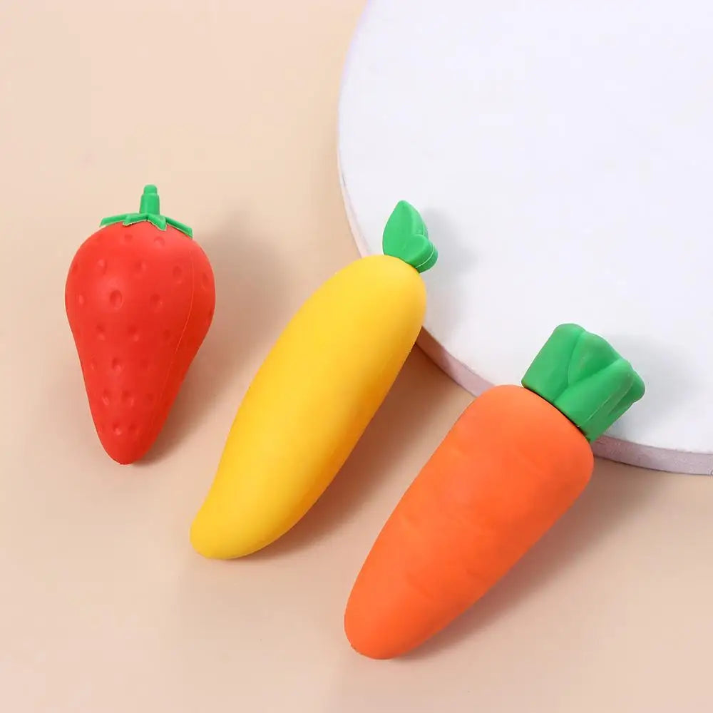 Supplies Writing Drawing Sketch Wiping Erasers Students Stationery Soft Pencil Erasers Big Fruit Erasers Correction Supplies