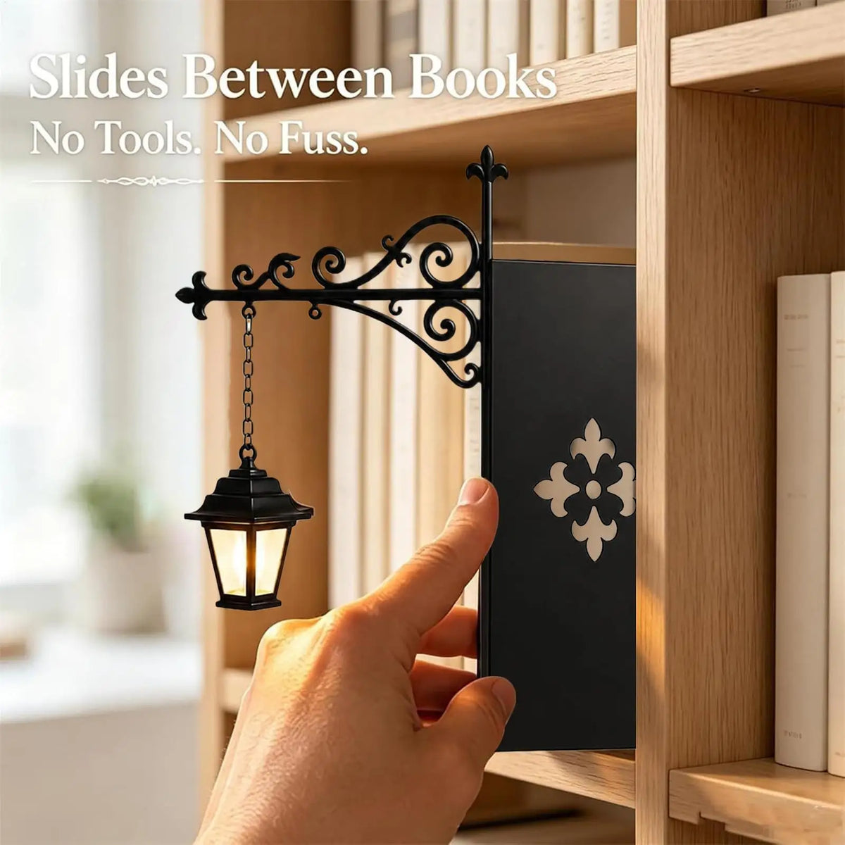 Vintage Bookshelf Lamp LED Warm Lantern Decorative Bookshelf Lighting for Home Living Room Study School Desktop Bookcase Cabinet