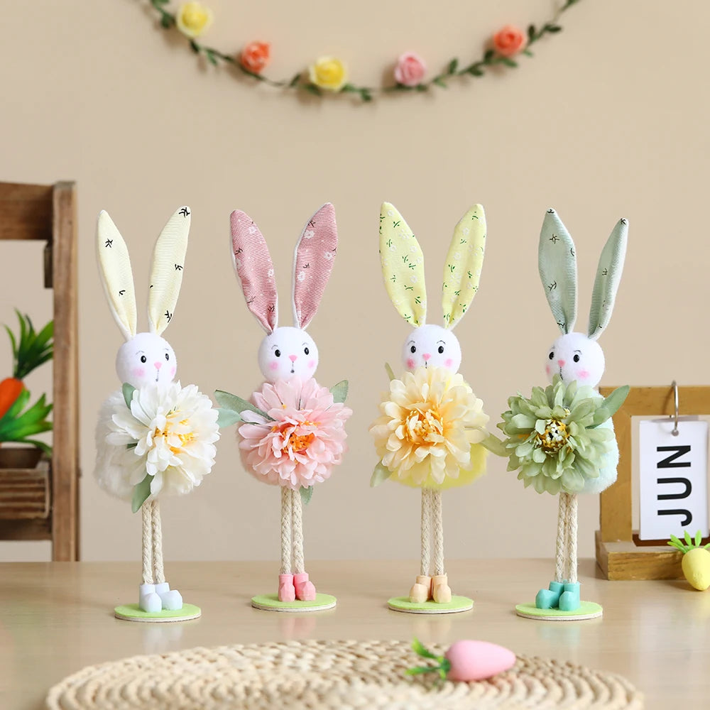 1Set Easter Hanging Ornaments Cute Bunny Flower Fairy Elves Angel Girl Ornaments Pendants Happy Easter Party Decoration Gifts