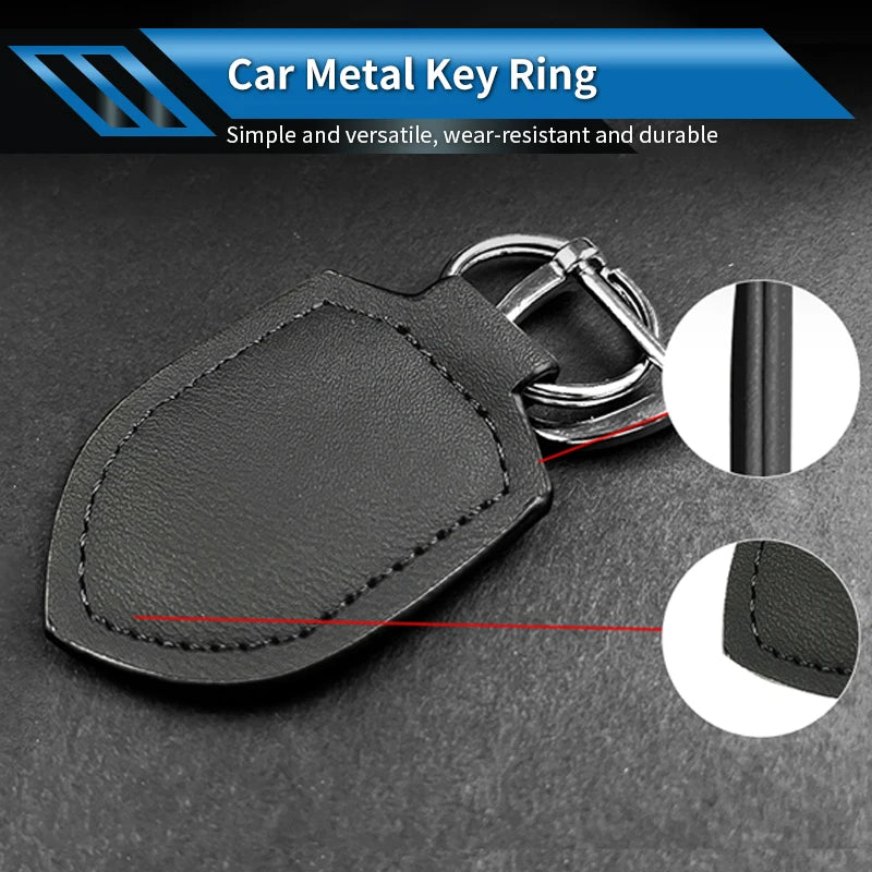 Car logo Shield-shaped Keychain Key Ring Key Organizer Clip Decoration Accessories Fashion Trend Elements