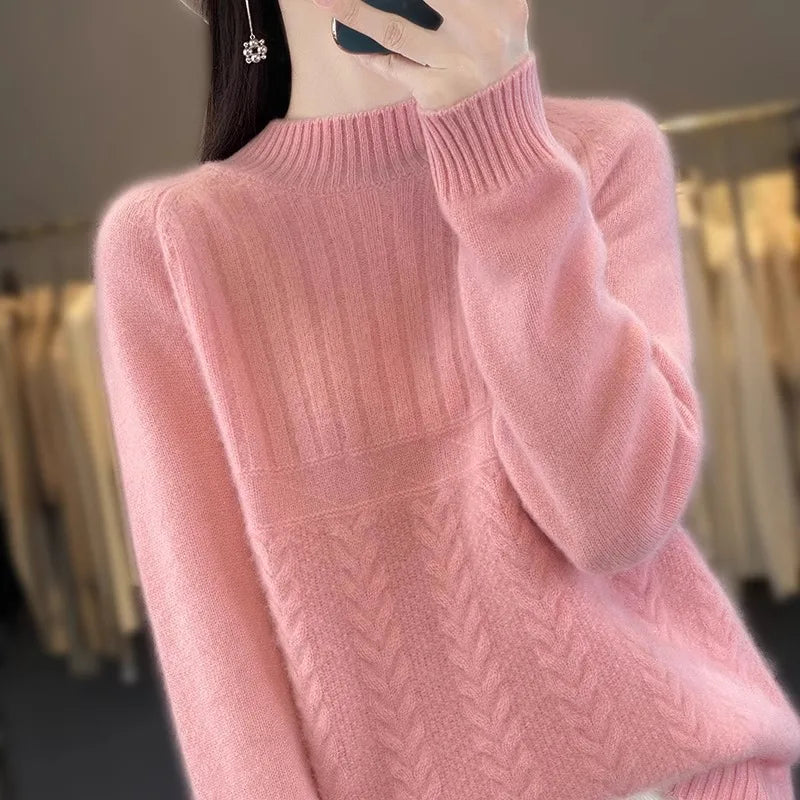 Winter Clothes Woman Top Round Neck Soft Warm Pullover Women's Sweater Wool Autumn Long Sleeve Knitwear Pull Female Clothing