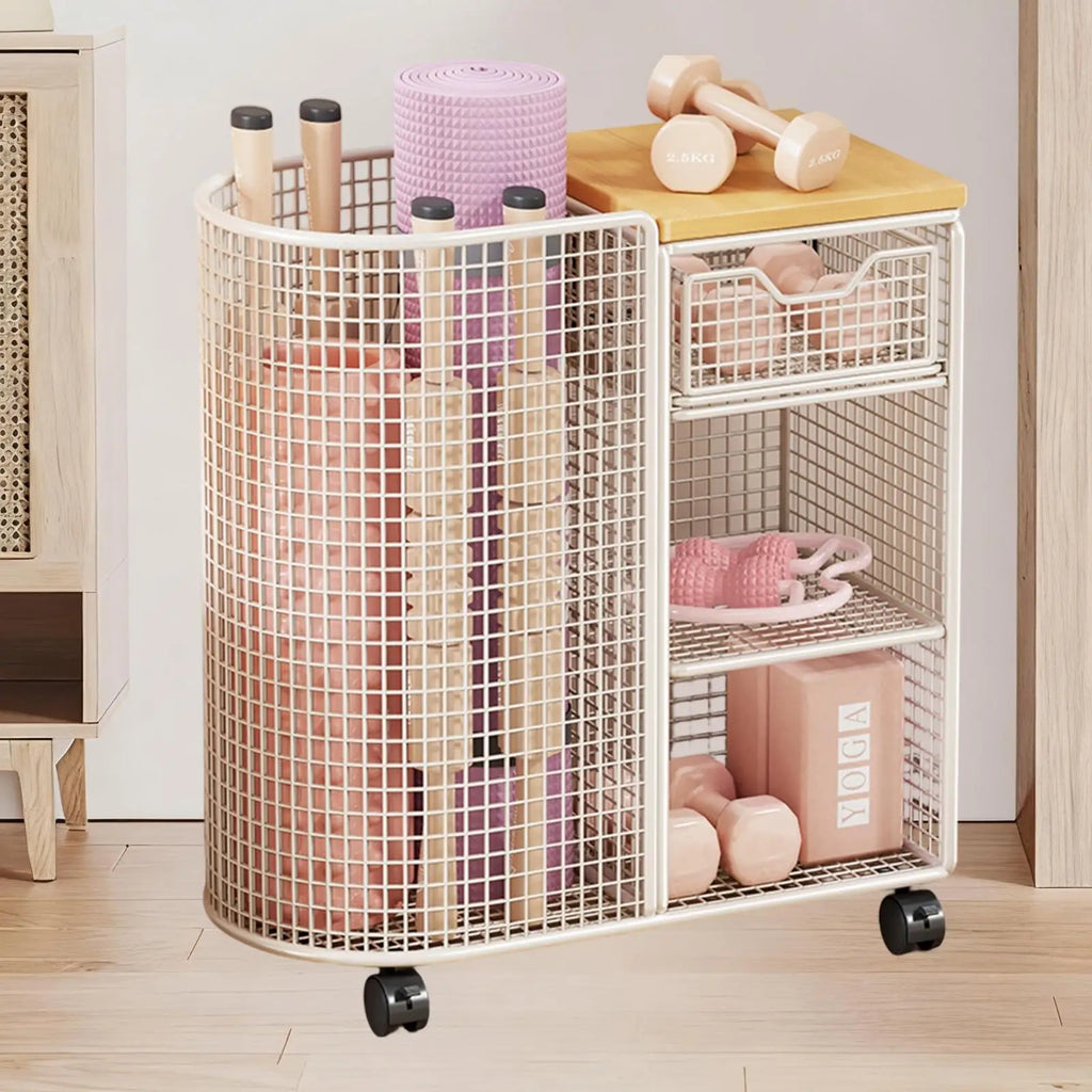 Sports Equipment Organizer Rack Space Saving Storage Rack for Yoga Blocks Home Gym Use