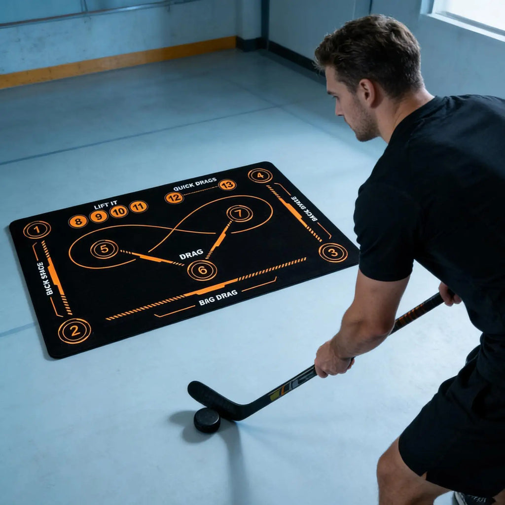 Hockey Training Mat Indoor Outdoor Quiet Non-Slip Large Stickhandling Pad Training Equipment For Adults Kids Soccer Lovers