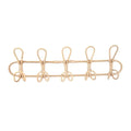 5-Hook Rattan Wall Hanger Kids Garments Organizer Rack Clothes Hat Hanging Hooks Practical Storage Decor For Kids Room Daily Use