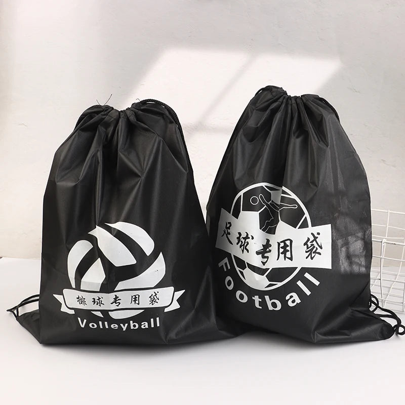 Outdoor Sports Drawstring Storage Bags Gym Men's Bag Football Volleyball Oxford Cloth Portable Foldable Reusable Backpack