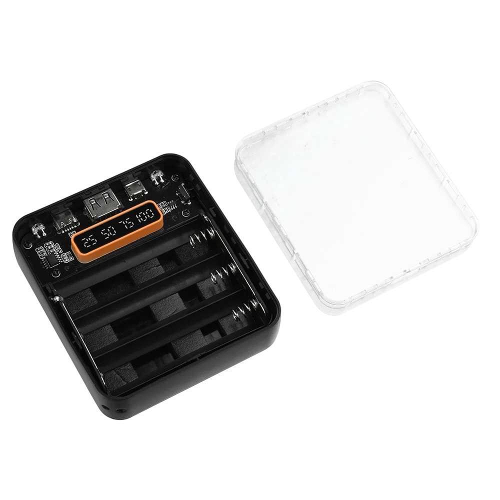 Mobile Power Bank DIY Kit 3Pcs 18650 Battery Box With 4-Wire Interfaces LED Digital Display Portable Battery Charge Storage Case