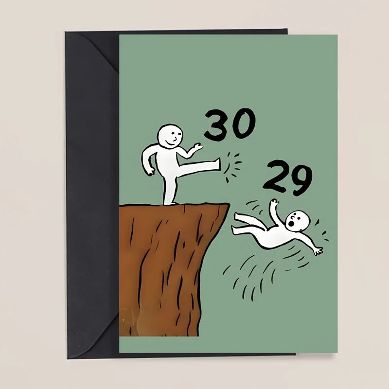 Fun 29 to 30 Milestone Birthday Card, Creative Gift for Family & Friends, Ideal Birthday Party Decoration