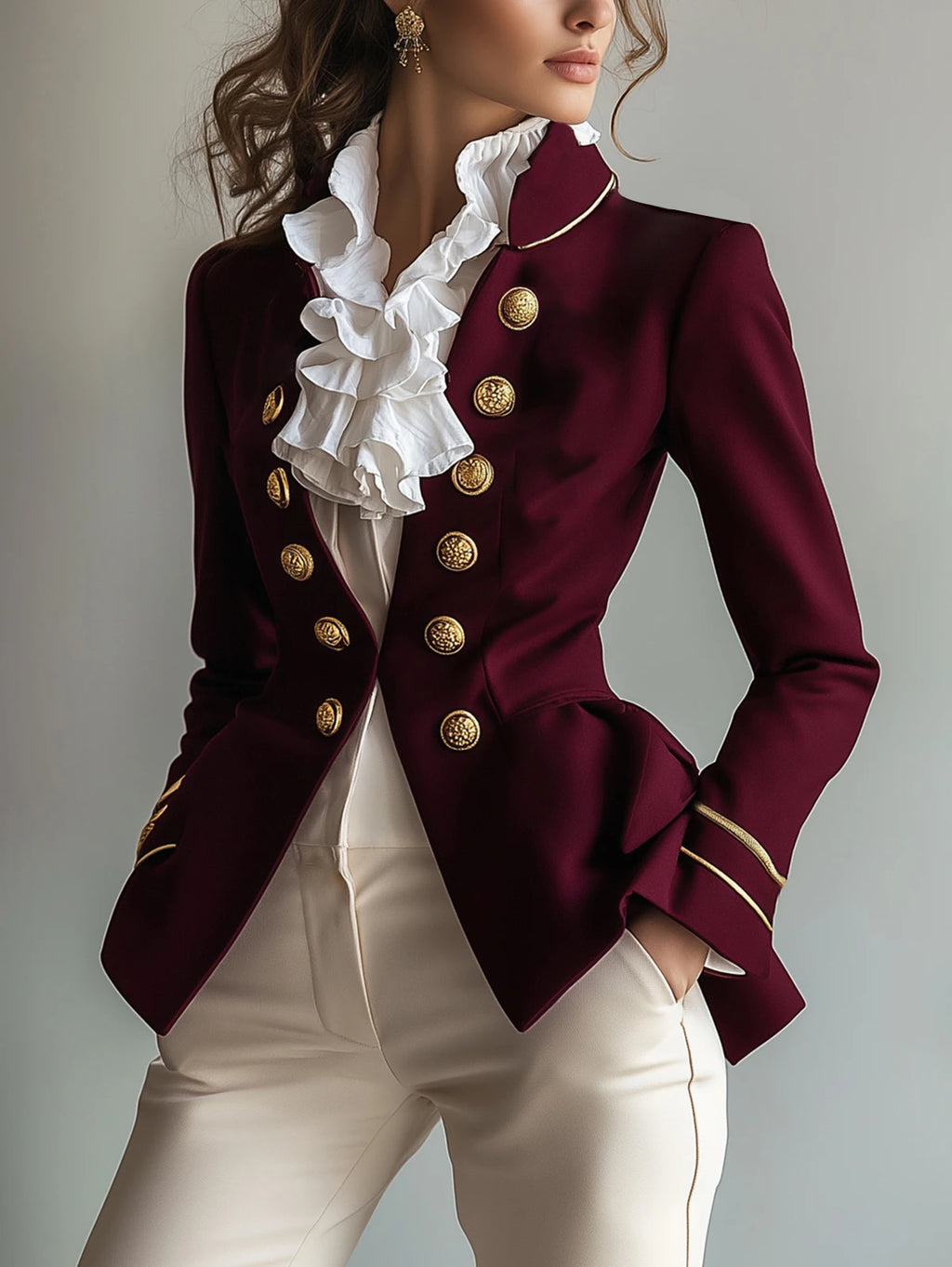 Elegant Tailed Blazers Coat For Women 2026 Tops Chic Stand Collar Long Sleeve Jacket Outerwear Office Lady Spring Autumn Fashion