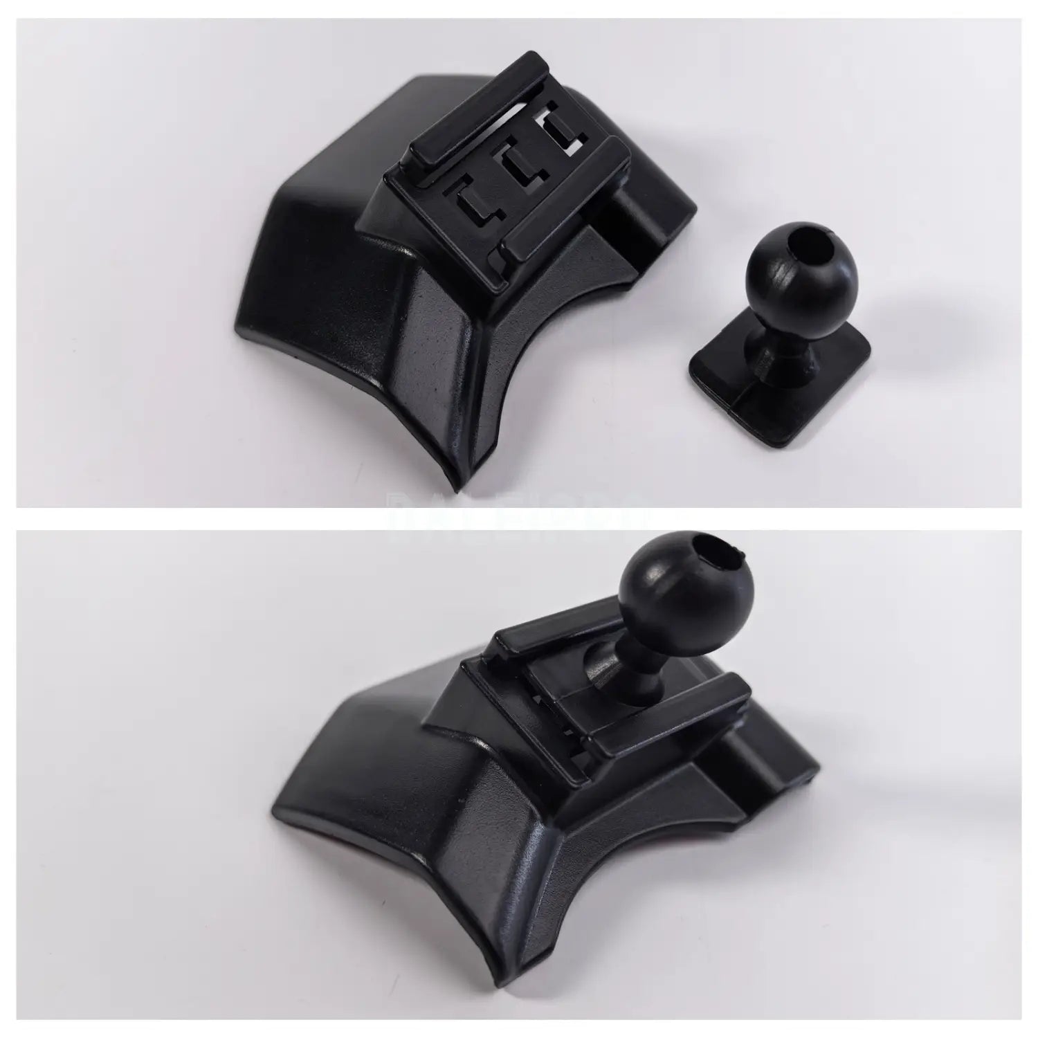 Support de téléphone Ford F150 en plastique noir avec charge sans fil et articulation à rotule magnétique, ainsi que support de fixation.