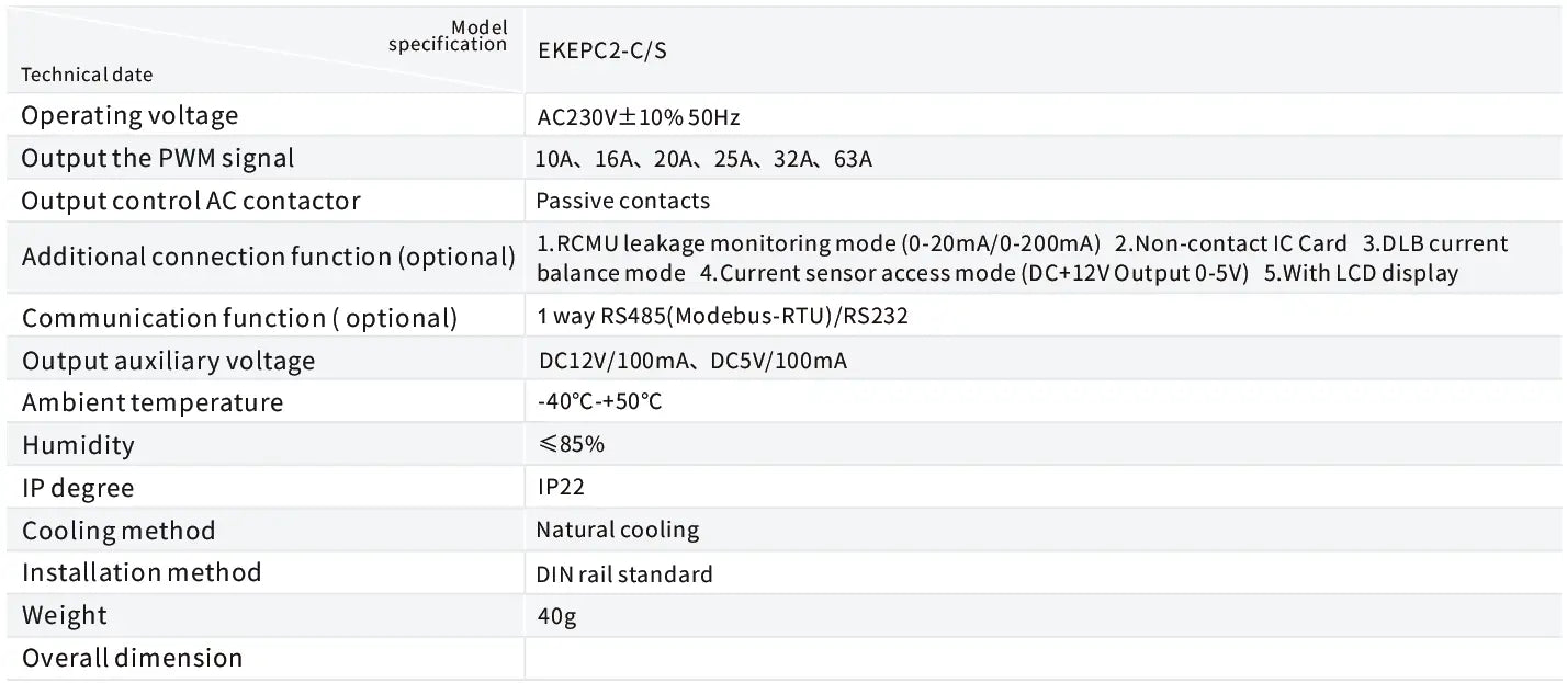 L’unité d’alimentation industrielle compacte ekepc2-c/s de 40 g, avec entrée en courant alternatif et plusieurs options de courant de sortie, indiquées dans le contrôleur de protocole Etek Evse Protocol Controller 2.0 pour les stations de recharge de véhicules électriques.