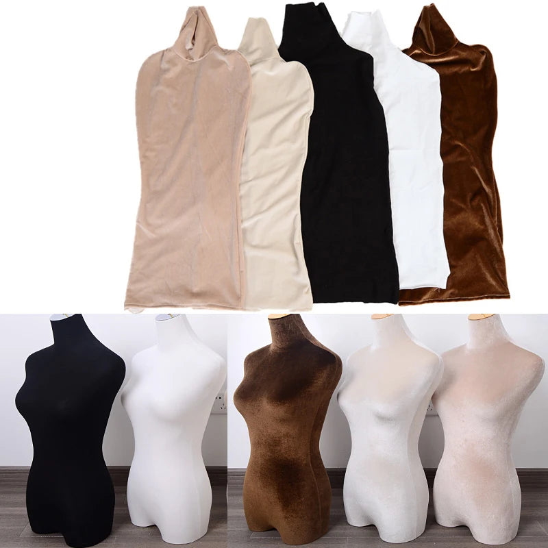 Wedding Dress Women's Mannequin Body Cover Display Replacement Dress Form Velvet Upper Body Makeup Bottoming Shirt