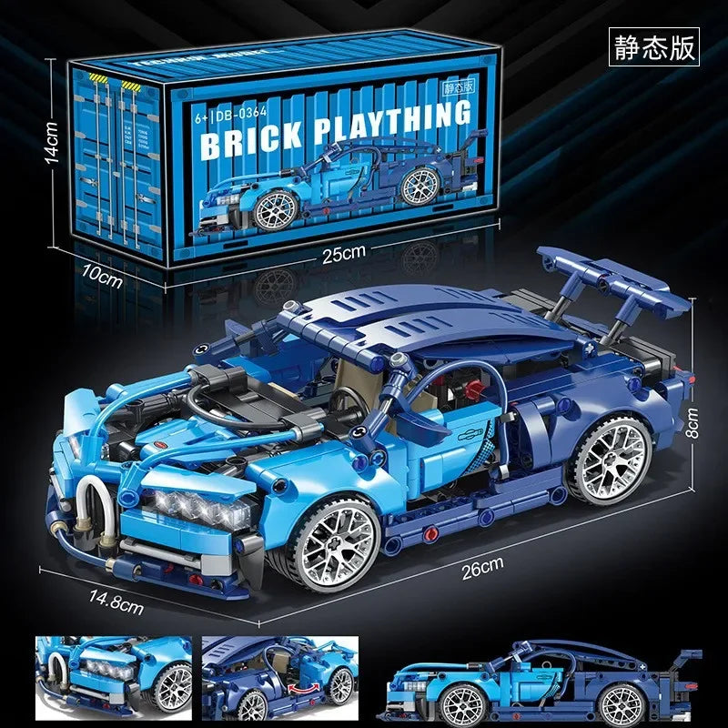 Hot Technical Building Blocks Car Racing Sport Speed Vehicle Model City Mechanical Super Bricks Puzzle Toys Adult Gift