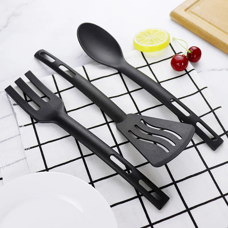 Kitchen Cooking Tools 3Pcs Mini Nylon Kitchen Utensils Set Spoon Fork Cooking Utensils Portable Camping Picnic Tableware Kit