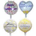 10pcs 18inch Happy Anniversary Helium Balloons Wedding Theme Party Supplies Engagement Valentine's Day Decoration Globos Supplie