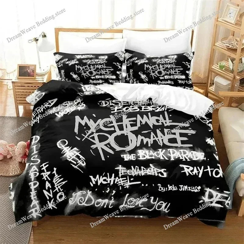 My Chemical Romance Bedding Set Single Twin Full Queen King Size Bed Set Aldult Kid Bedroom Duvetcover Sets Bed Sheet Set 202574