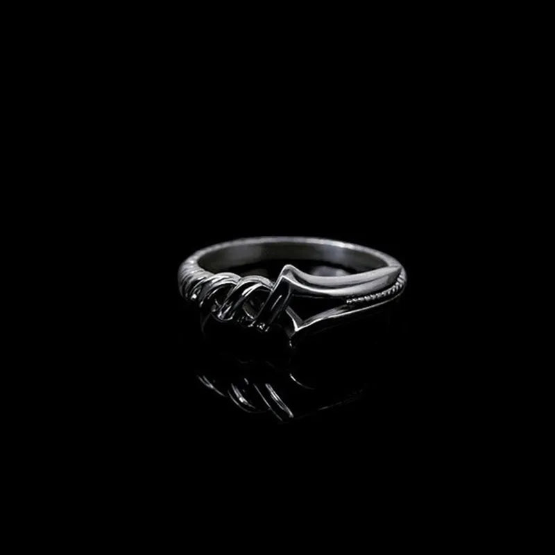 Anime Spear of Longinus Cosplay Prop Silver Color Ring Metal Adjustable Unisex Rings