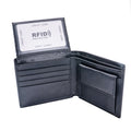Men's Leather Wallet RFID Cowhide Genuine Leather Wallet Multi-Function Credit Card Holder