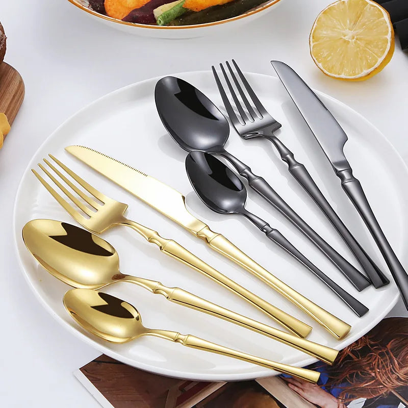 Judaica Dinnerware Set Stainless Steel Steak Knife Fork Coffee Spoon Teaspoon Flatware Dishwasher Safe Kitchen Tableware