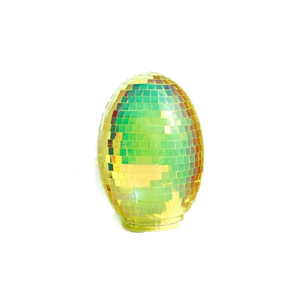 Easter Theme Glass Disco Egg Ball Decorative Adorable Reflective Mirror Ball Shimmering Effect Egg Ornaments Holiday Gifts