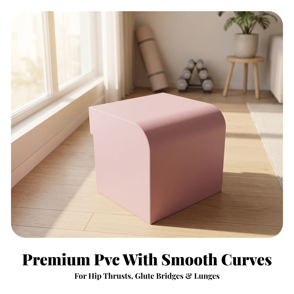 Hip Thrust Box with Padded Top Compact Hip Thrust Box Fitness Equipment Anti-Slip for Home Gym
