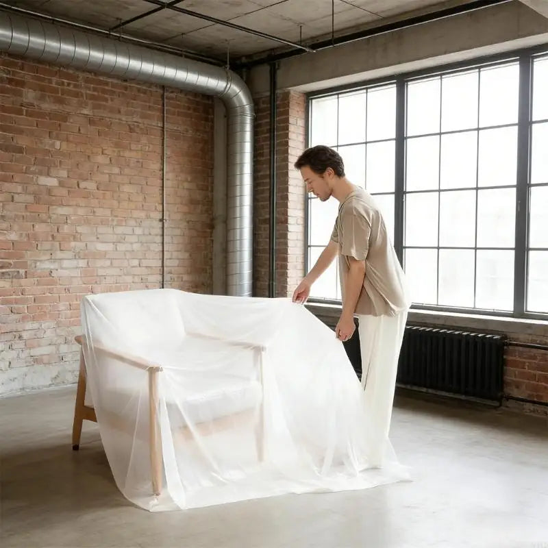 3 Roll Furniture Dustproof Protections Film Home Waterproof Plastic Film For Car Furniture And Home Protections Enduring M4YD