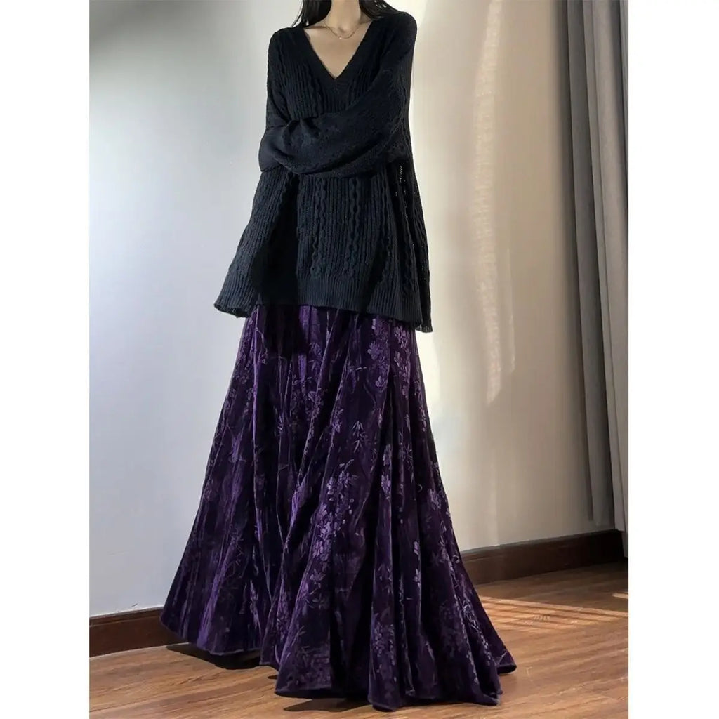 Skirts Women Mid Length Skirt A Line Slim Fit Pleated High Waist Sexy Elegant Splice Y2k Streetwear Work Regular 2026 Spring