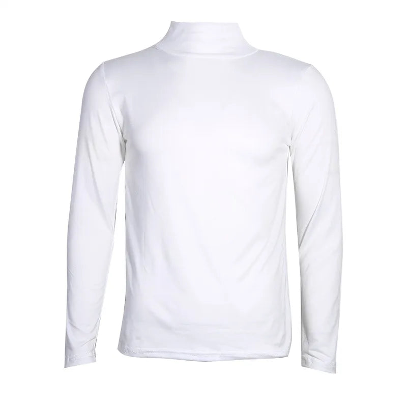 Thermal Underwear Tops Men Winter Clothes Thermal Shirt Autumn Men's Winter Tights High Neck Thin Slim Fit Long Sleeve T-shirt