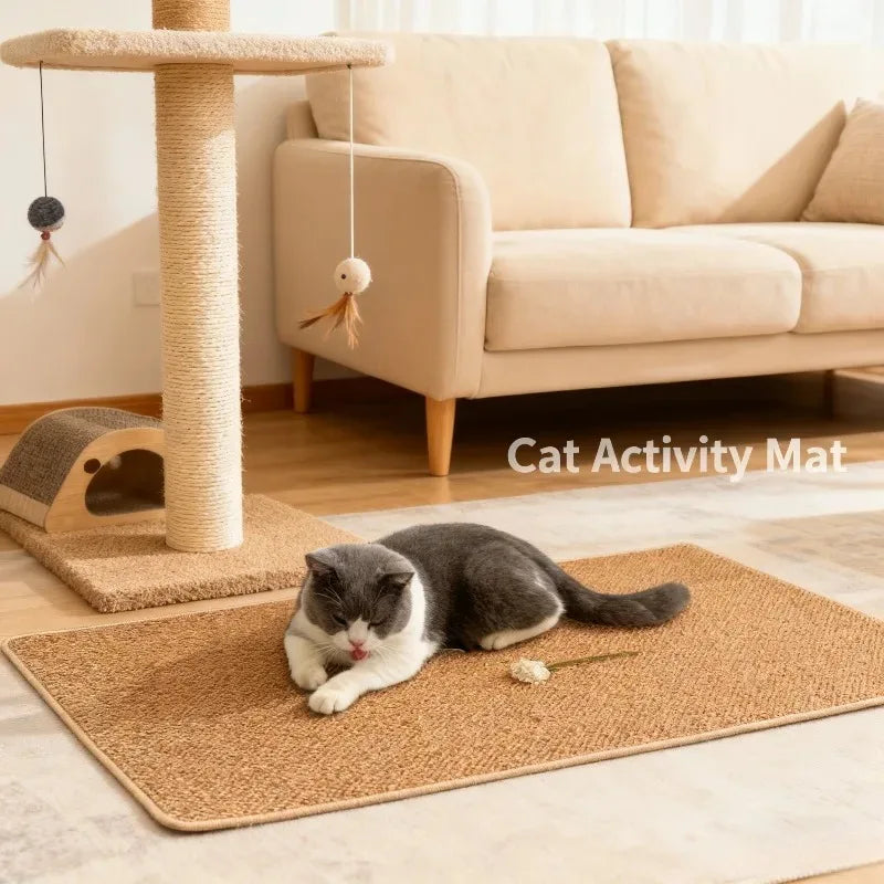 Durable Sisal Cat Scratch Pad Anti Slip Scratching Board for Indoor Cats Furniture Protection Pet Mat