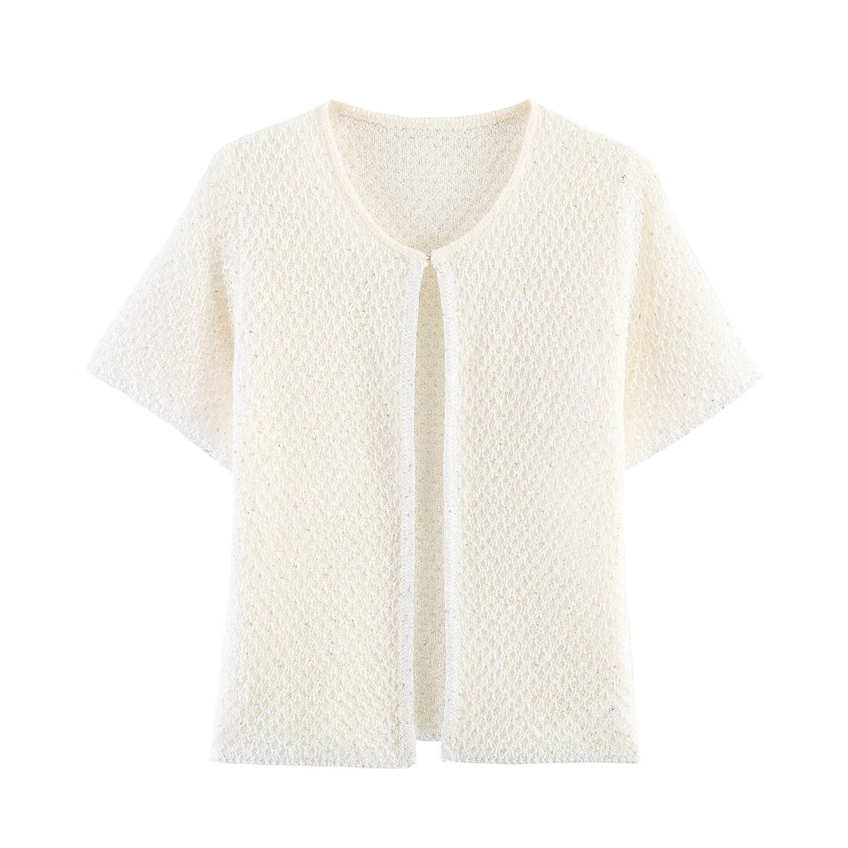 Women's Clothing 2025 New Style European And American Fashion Simple Pearl Decoration Knitted Top Knitted Vest