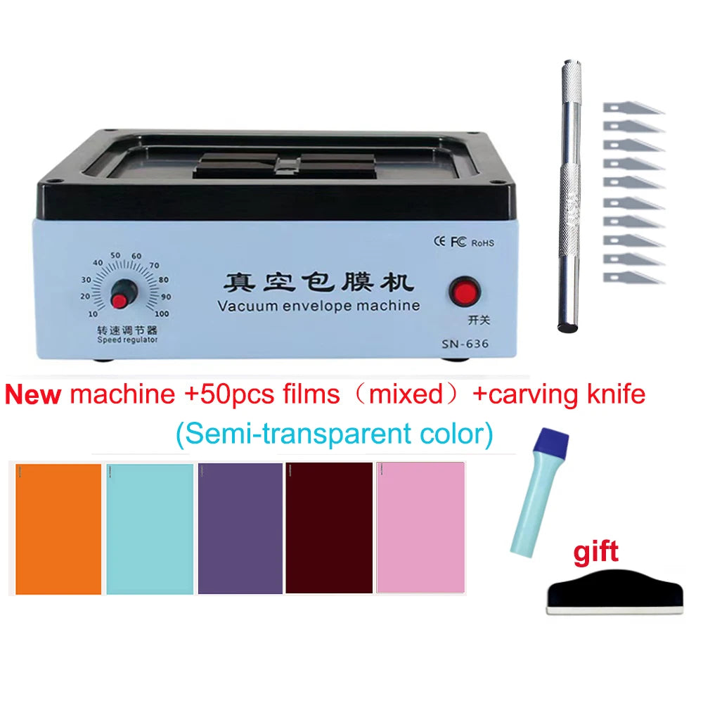 FONLYU Mobile Phone Vacuum Envelope Machine Full-Cover Protecting Coating Wrapping Machine for iPhone 17 Pro Max Color Changing