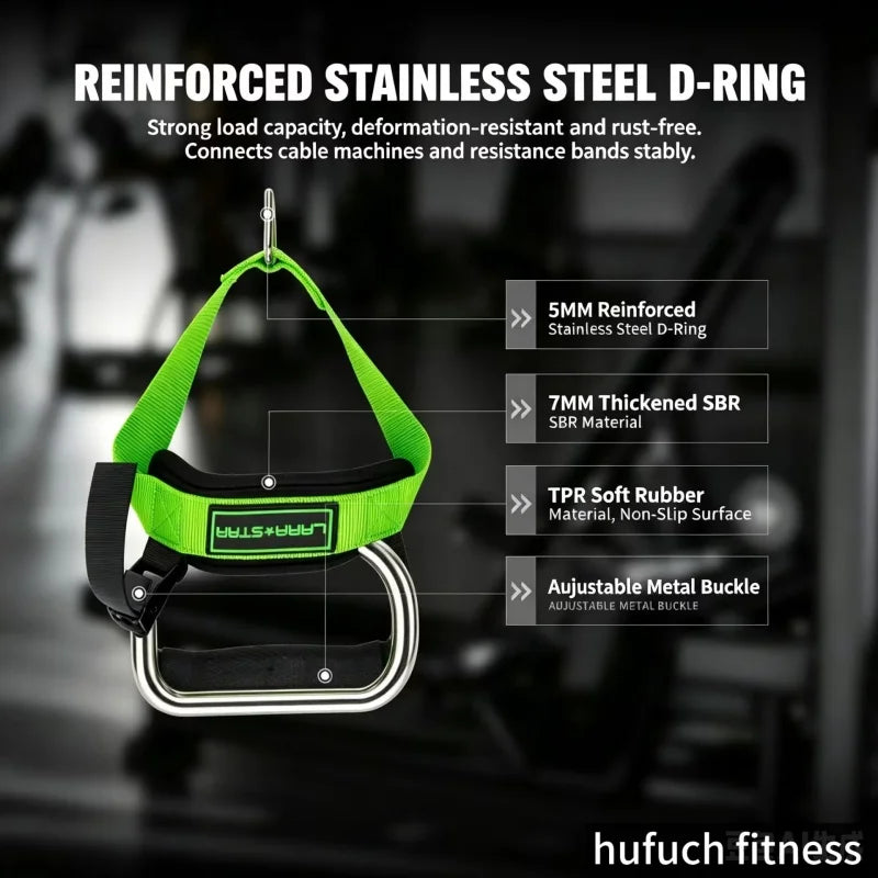 Ergonomic Gym Handle Adjustable Shoulder Grip Cable Fly Attachment Lateral Raise Strap Home Core Workout Equipment Fitness Gym