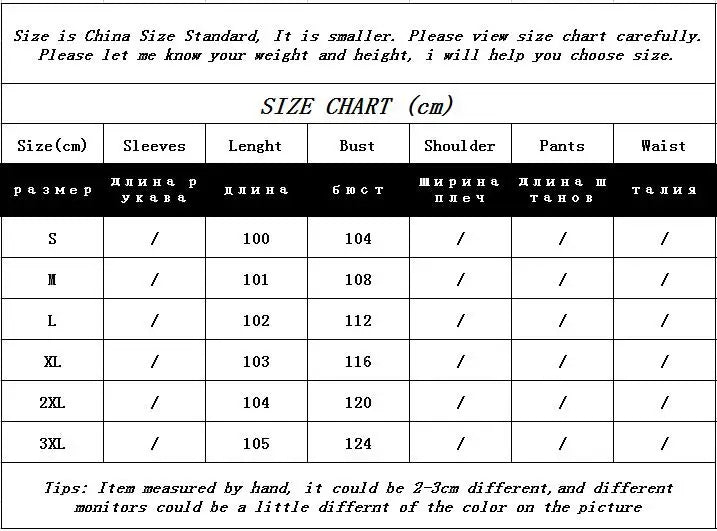 Size chart for houndstooth wool double breasted coat in china size standard showing sleeve length and bust width measurements in centimeters for sizes s to 3xl.
