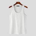 2023 Men Tank Tops Solid Color O-neck Sleeveless Streetwear Casual Male Vests Fitness Summer Workout Men Clothing S-5XL INCERUN