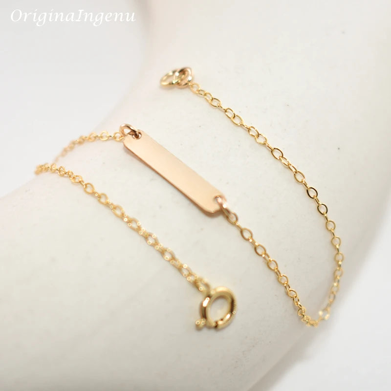 Bar Bracelets Handmade Indian Jewelry Gold Filled Ed Presents Tobilleras Pulsera Para Tobillo Bangles
