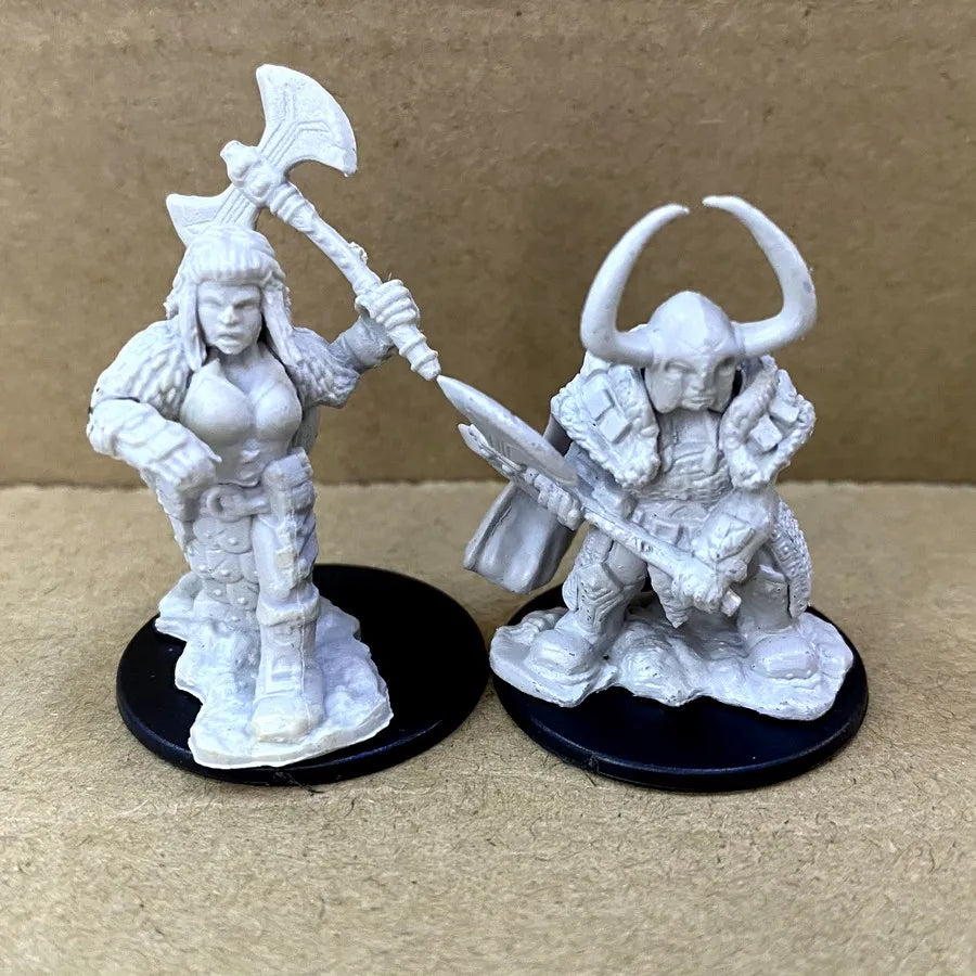 Lot Skeletons Dragonborn Fighter Orc Barbarian Paladin Dwarf Fighter Warlock Miniatures Nolzur's Miniatures Board Game Models