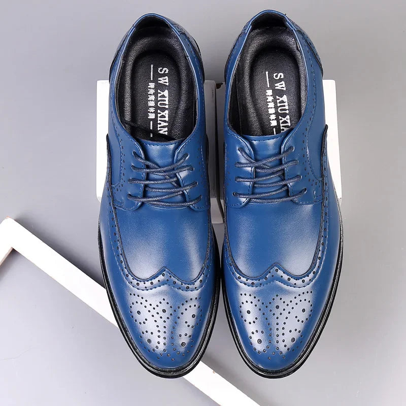 Handcrafted Men's Oxford Shoes Genuine Leather Dress Shoes for Men Classic Business Formal Shoe Suit Party Men's  Leather Shoes