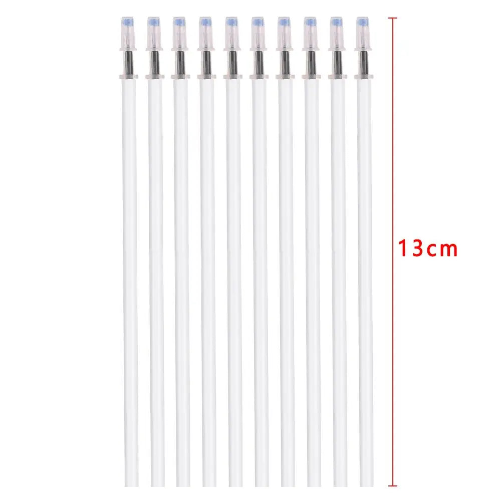 10PCS/Lot School Writing Supplies Office Black Ink White Color Shell Gel Pen Refills Medium Nib Core