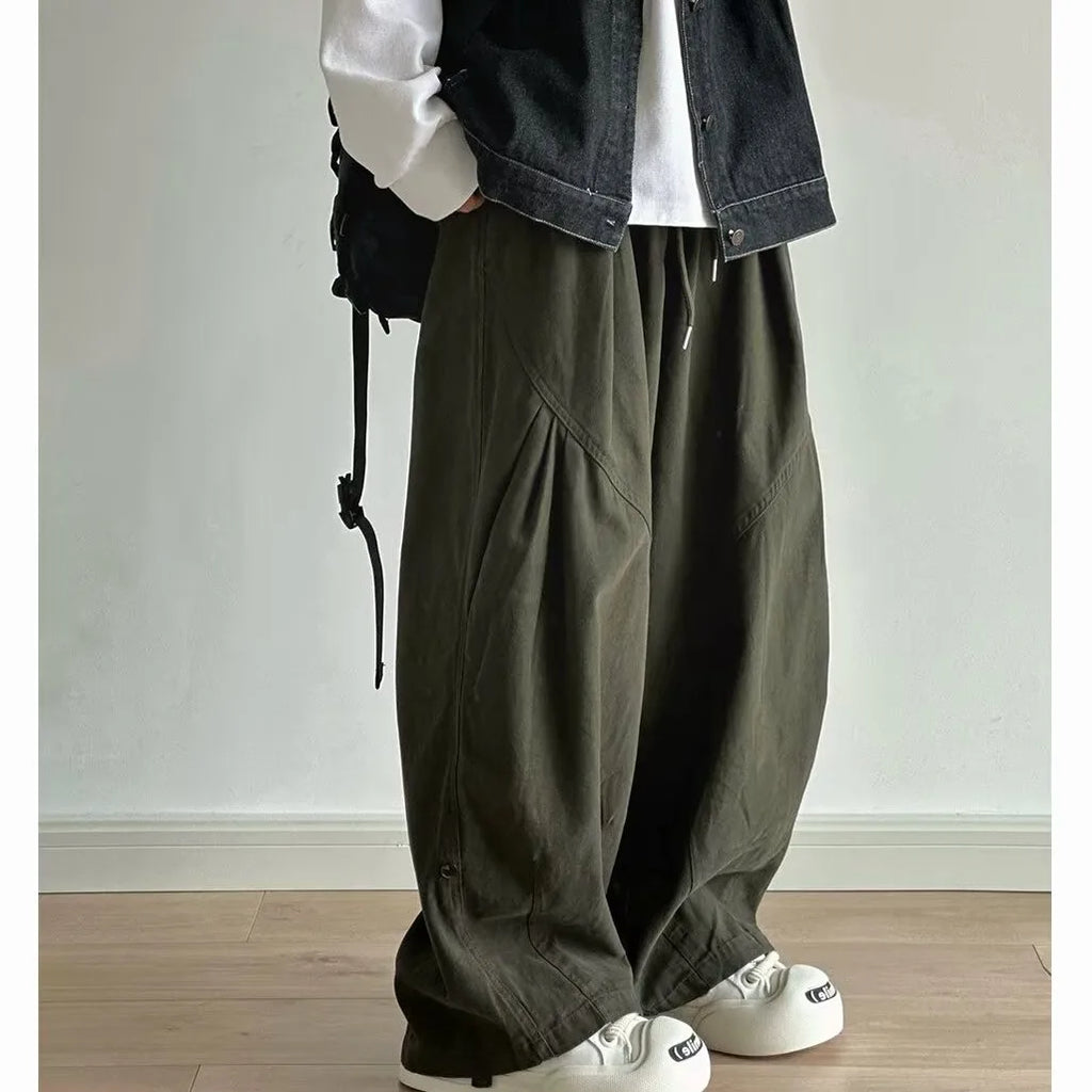 Cargo Pants Casual Sports Gym Hermers Man Men Clothing Tracksuit Striped Pants Men's Brand Copy Clothes Pleated Sweatpants Y2k