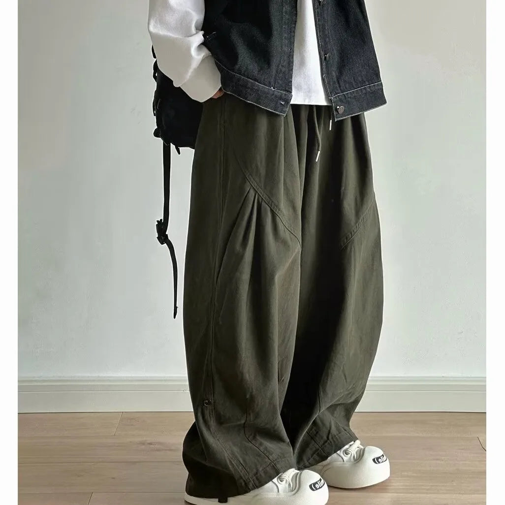 Cargo Pants Casual Sports Gym Hermers Man Men Clothing Tracksuit Striped Pants Men's Brand Copy Clothes Pleated Sweatpants Y2k
