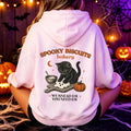 Fashion Women Hoodies Long Sleeve Streetwear Black Cat Biscuits Graphic Hooded Hoodies Spooky Season Halloween Fall Sweatshirts