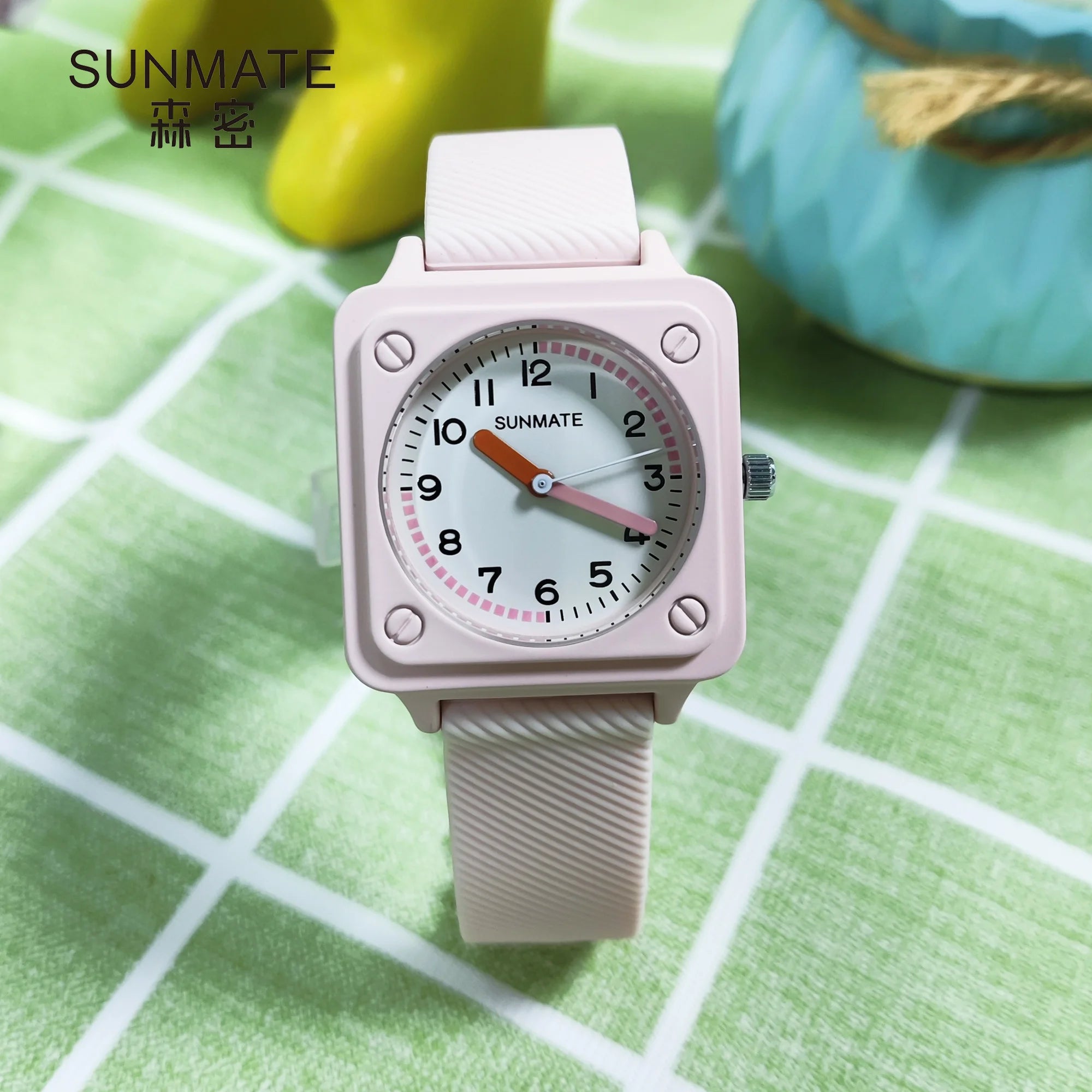 Women's Watches 2025 New Fashion Luxury Brand Women's Watches Silicone Strap Quartz Watches Square Arabic Numeral Dial
