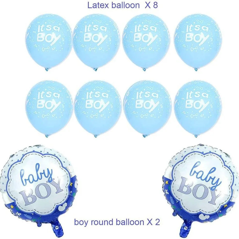 13pcs Baby Shower Boy Girl Decoration It's A Boy It's A Girl Baby Balloons Gender Reveal Kids Birthday Baptism Christening Party