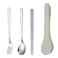 1set Cutlery Set with Storage Case Korean Style Portable Tableware Set Home School Kitchen Dinnerware Services Utensil Set Spoon