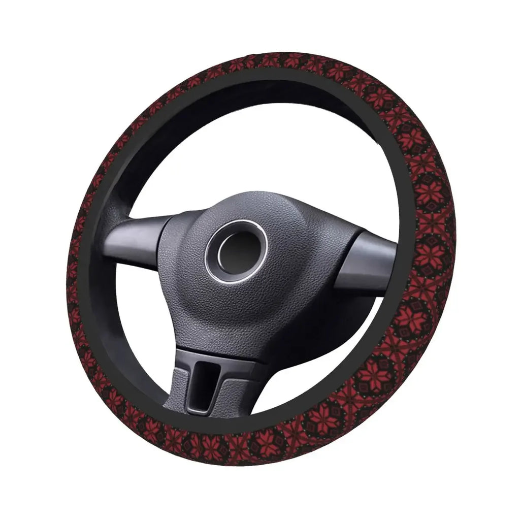 Palestinian Tatreez Car Steering Wheel Cover Palestine Steering Wheel Protective Cover Auto Steering-Wheel Accessories